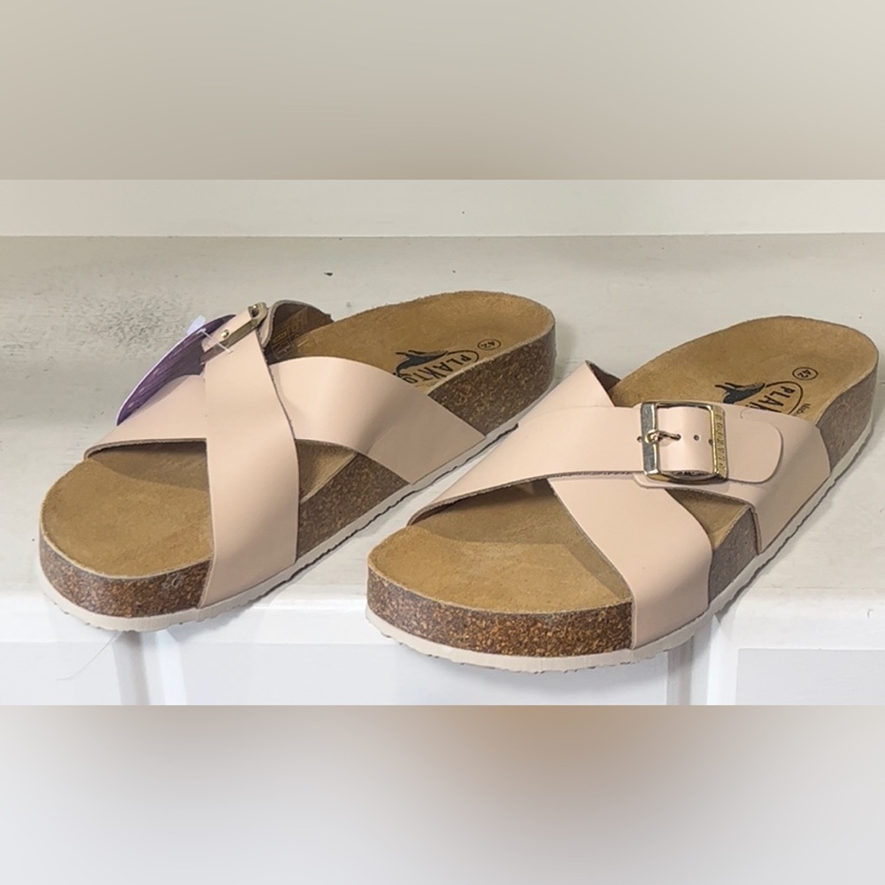 NWT Plakton Women’s Cork Footbed Sandals Size EU 43